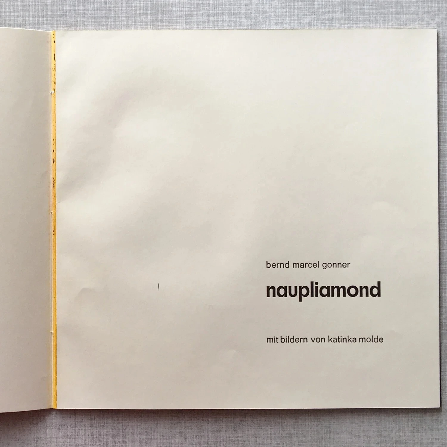Naupliamond – Künstlerbuch Pappschnitt und Bleisatz, Katinka Molde