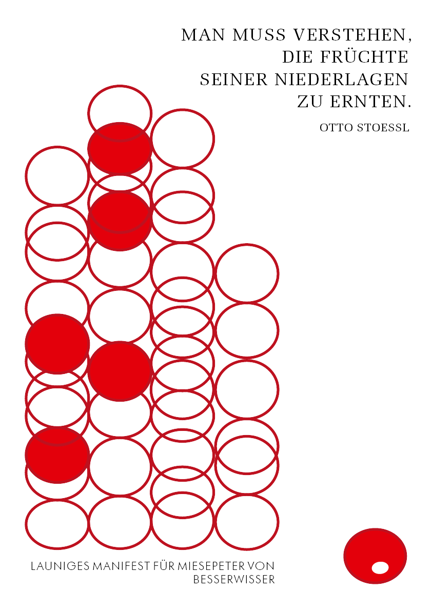 Plakat »Launiges Manifest für Miesepeter von Besserwisser« DIN A1, Katinka Molde