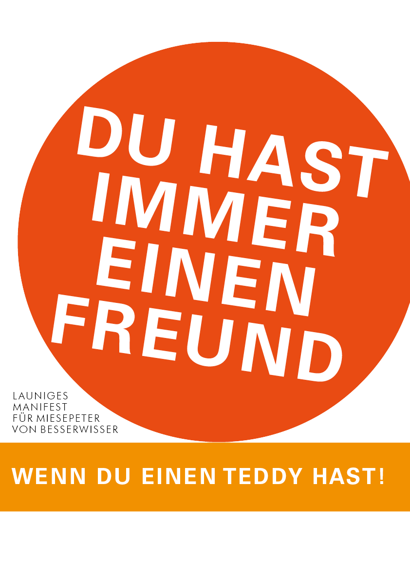 Plakat »Launiges Manifest für Miesepeter von Besserwisser« DIN A1, Katinka Molde